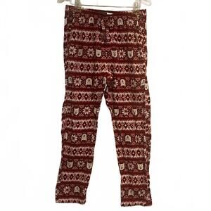 Old Navy - Red Polar Bear Fair Flannel Pajama Pants Sleep Winter Unisex - Size M
